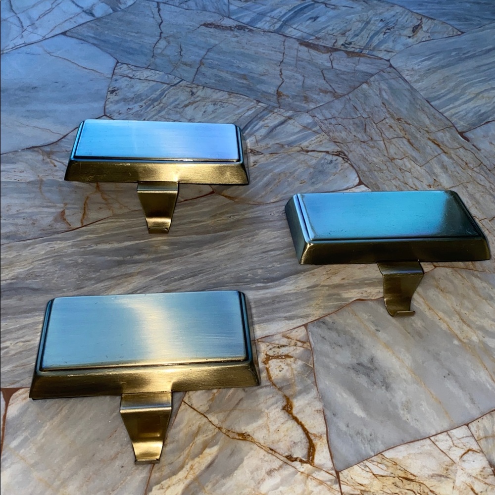 Gold and Blue Drawer Pulls Set of‎ 3